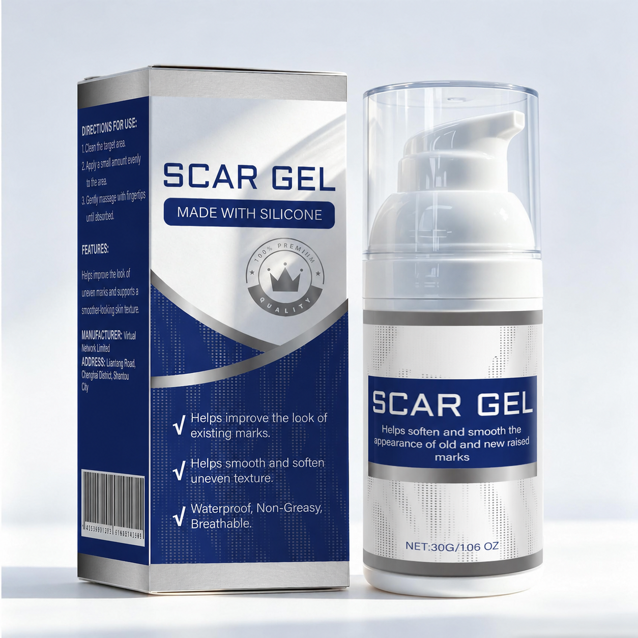 ✨ Advanced Silicone Scar Gel — Smooth & Soften the Look of New & Old Scars 💙