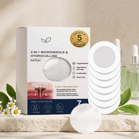 🔥 Deep-Target Microneedle Acne Patches 🎯 | 2-in-1 Hydrocolloid Blemish Care
